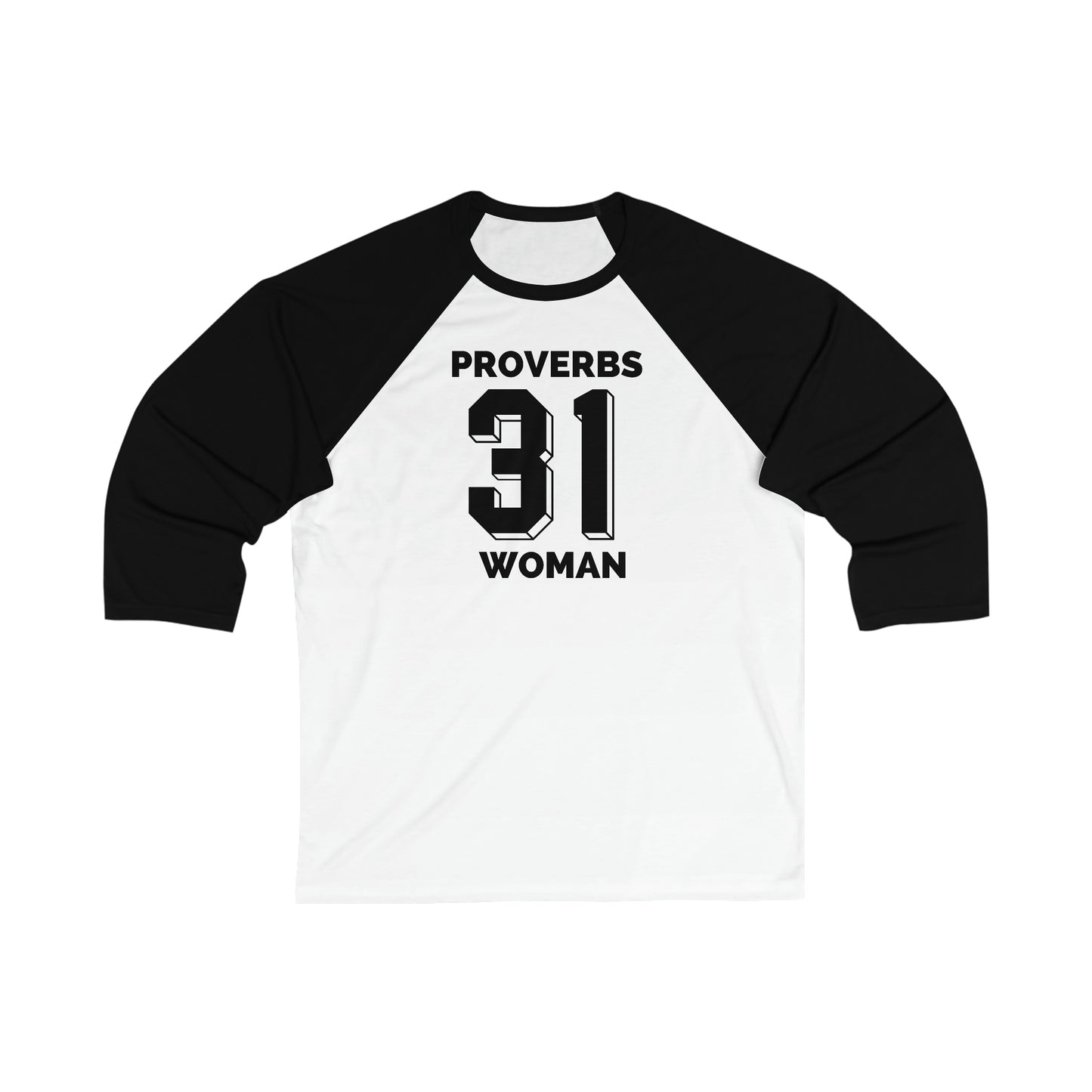 Proverbs Unisex 3\4 Sleeve Baseball Tee