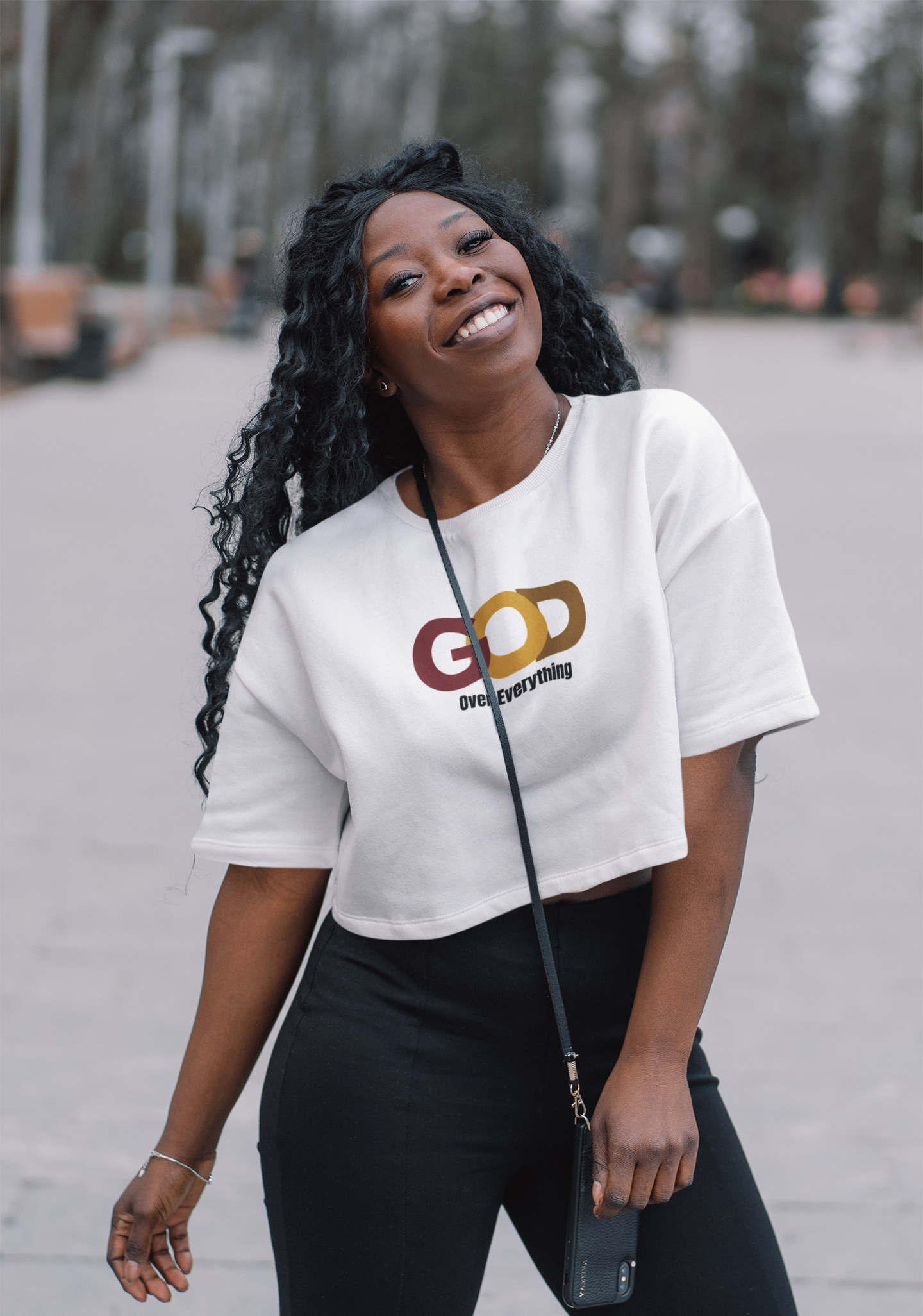 God Over Everything Women's Cropped T-Shirt