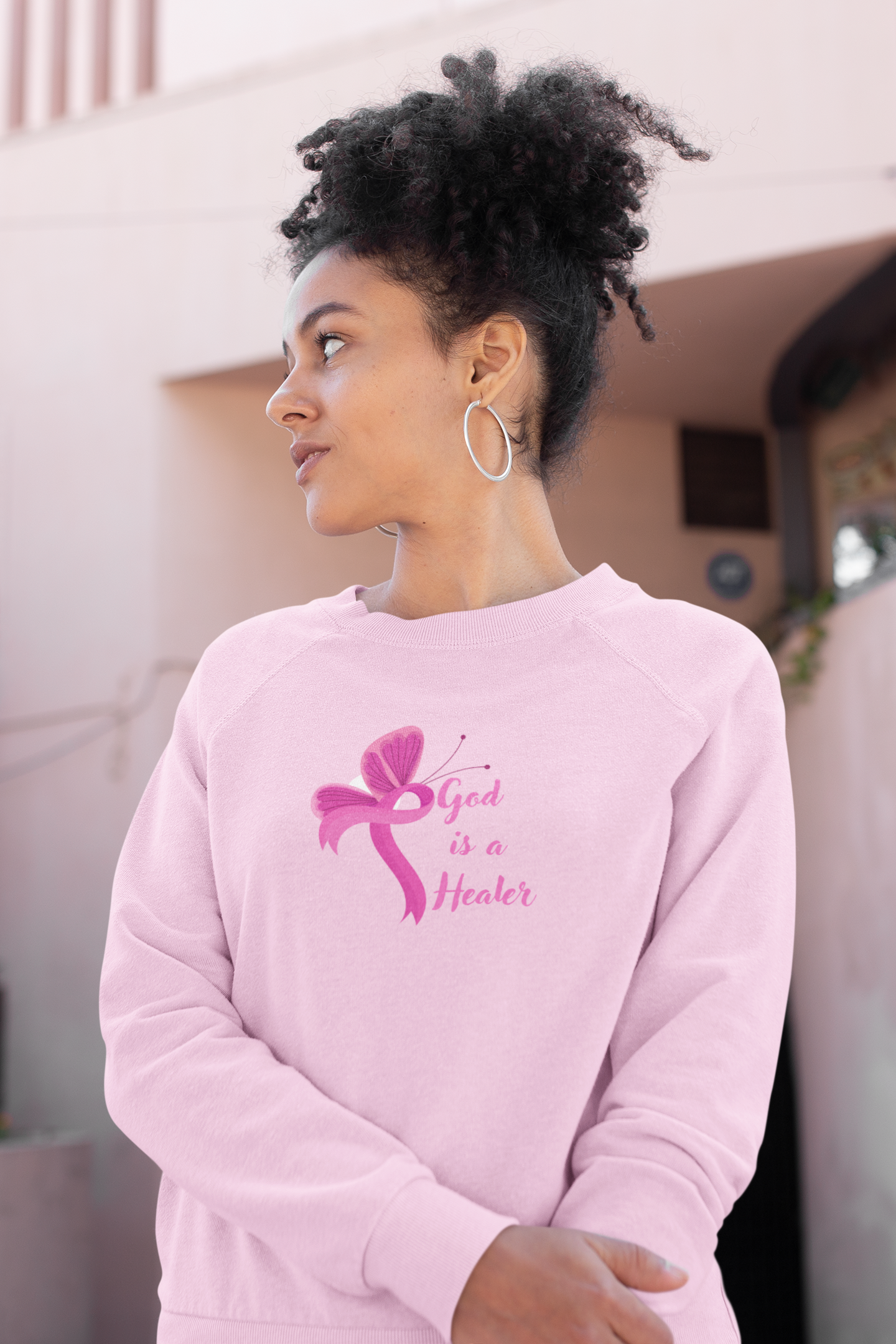 God is a Healer Butterfly Sweatshirt